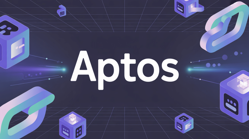 illustration blockchain aptos moderne
