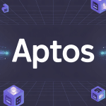 illustration blockchain aptos moderne