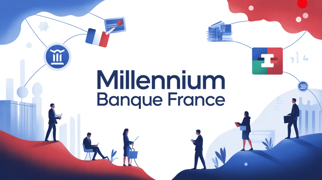 Illustration abstraite banque millennium en france accès depuis France
