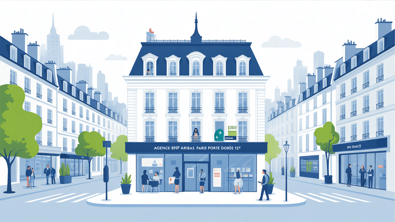 bnp paribas - paris porte doree 12e illustration agence moderne