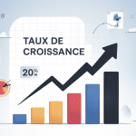 illustration graphique calcule du taux de croissance
