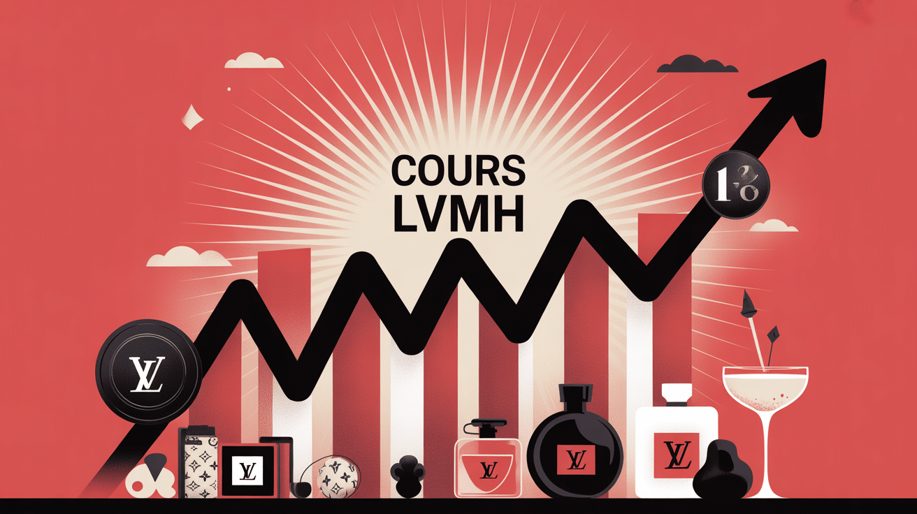 cours lvmh depuis 20 ans illustration graphique luxe