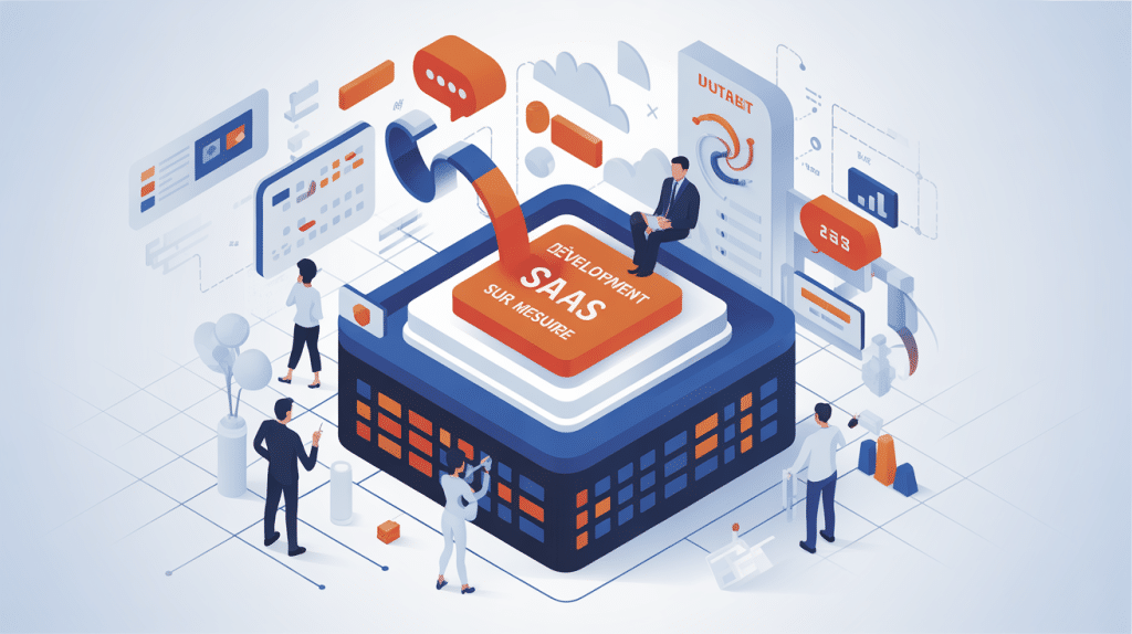 illustration développement saas sur mesure contexte professionnel