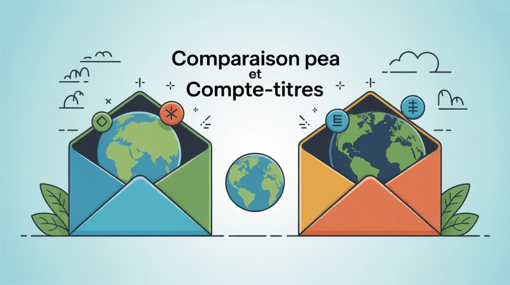 Illustration SEO difference compte titre et pea investissement