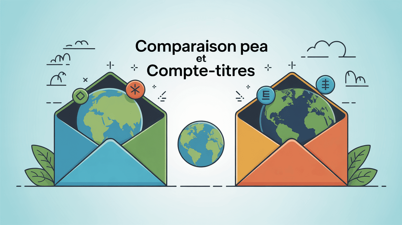 Illustration SEO difference compte titre et pea investissement