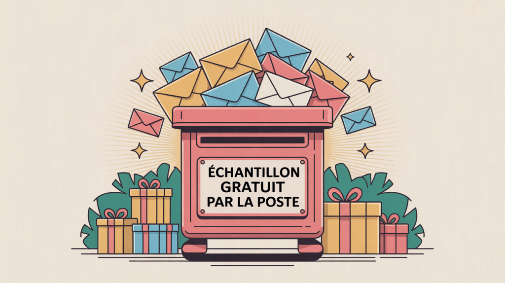 Échantillon gratuit par la poste illustration boîte aux lettres