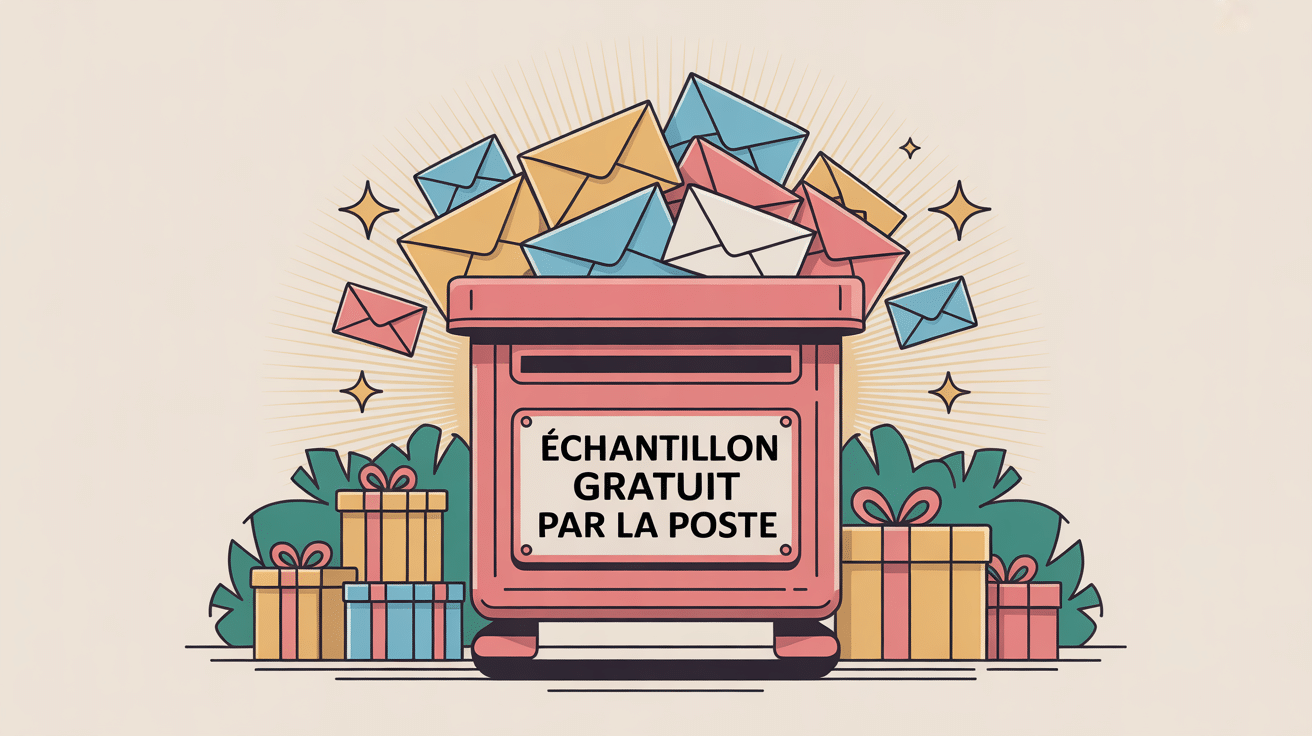 Échantillon gratuit par la poste illustration boîte aux lettres