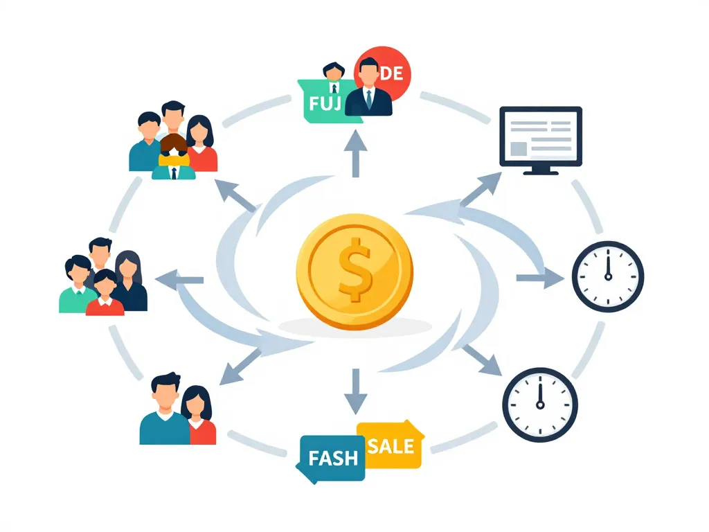 instant cash flow diagramme actions rapides icons