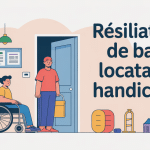 illustration locataire handicapé résiliation bail devant logement
