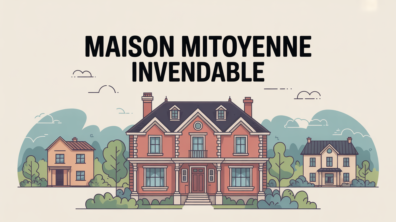 maison mitoyenne invendable vue globale illustration