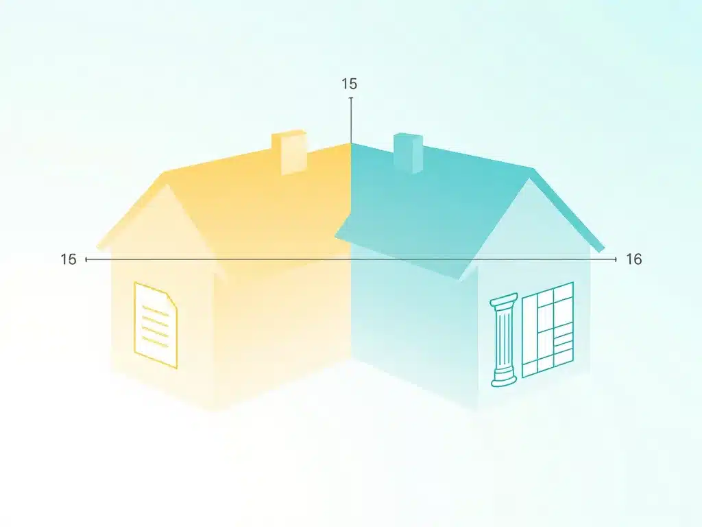 Diagramme concept marge d'erreur limite de propriété deux terrains