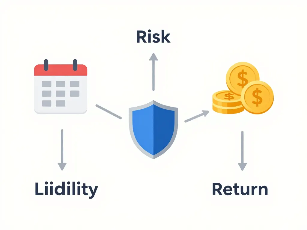 diagramme conceptuel placement court terme 3 mois risque rendement liquidité