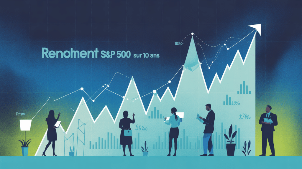 illustration rendement s&p 500 10 ans graphique optimiste