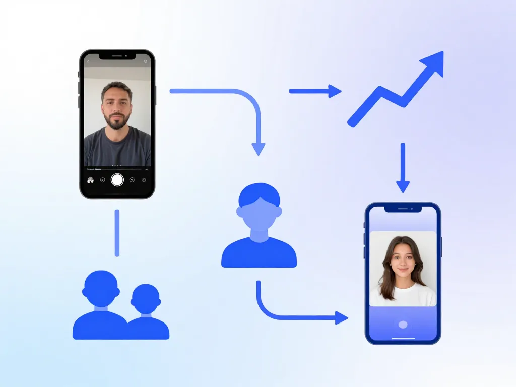 Diagramme mee vues vidéo engagement visibilité sociale