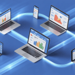 illustration share drop multi appareils partage sécurisé