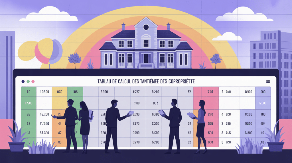 illustration tableau calcul tantième copropriété immeuble lots copropriétaires