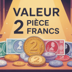 illustration de pièces de 2 francs anciennes et modernes