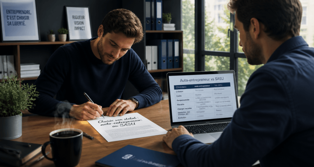 auto entrepreneur ou sasu comparatif bureau
