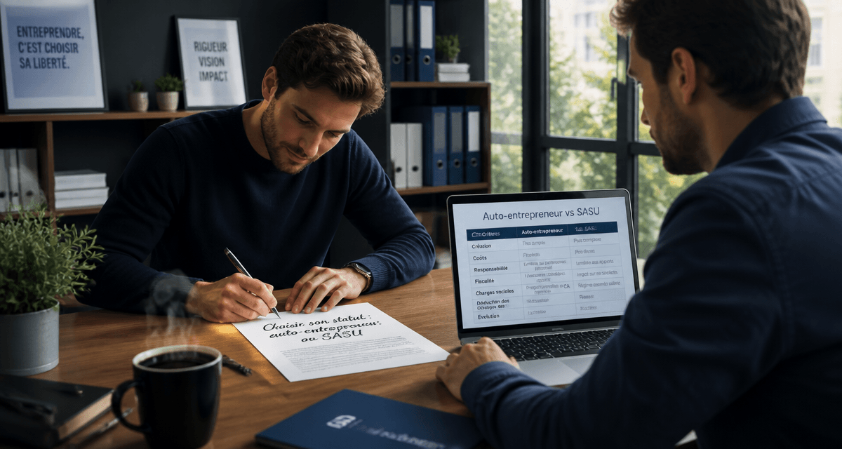 auto entrepreneur ou sasu comparatif bureau