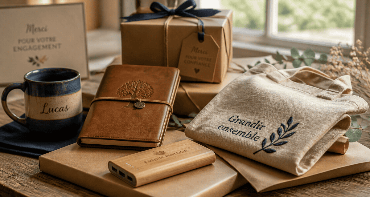 cadeau entreprise original assortiment sur table