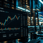 Cours des crypto affiché sur écran en salle de marché