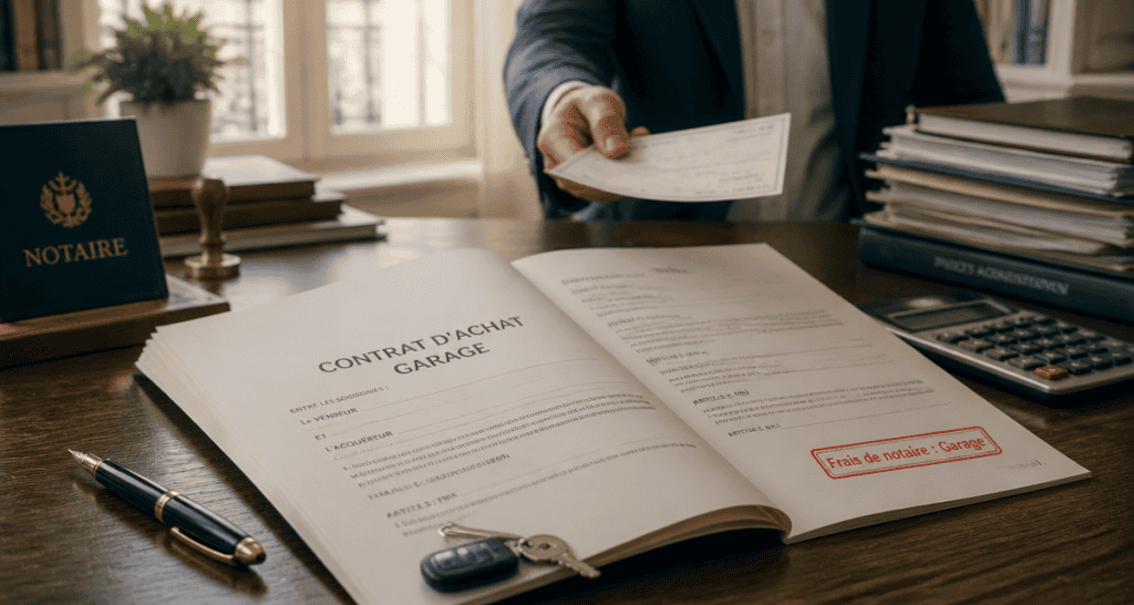 garage frais de notaire contrat et clés