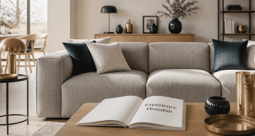 homifab avis canapé velours scandinave