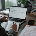 micro entrepreneur ou auto entrepreneur travaillant sur ordinateur