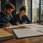 pacs avantage achat immobilier couple table documents