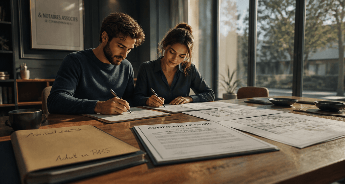 pacs avantage achat immobilier couple table documents