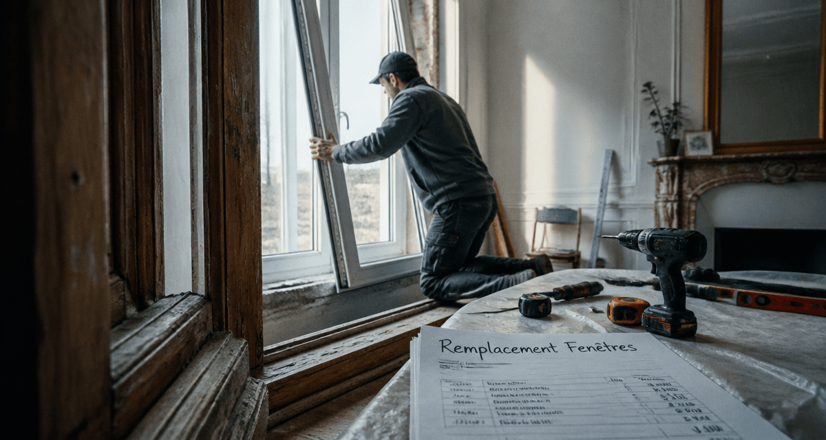 prix remplacement fenetre pose double vitrage
