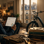 revenus complémentaires homme consulte tablette salon