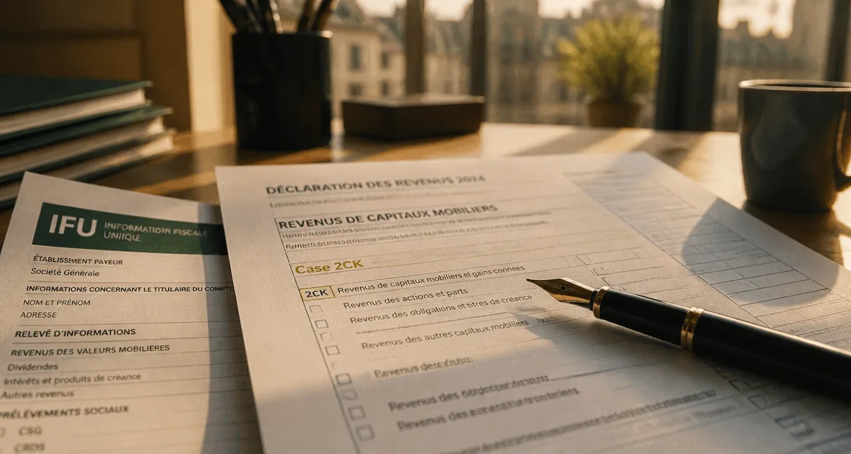 Formulaire case 2CK impots sur bureau