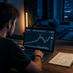 dca crypto jeune investisseur ordinateur graphique