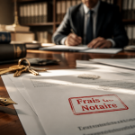 frais de notaire pour une sci, bureau de notaire, documents et clés