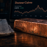Investir dans le cuivre : lingot de cuivre, graphique et risques du métal physique