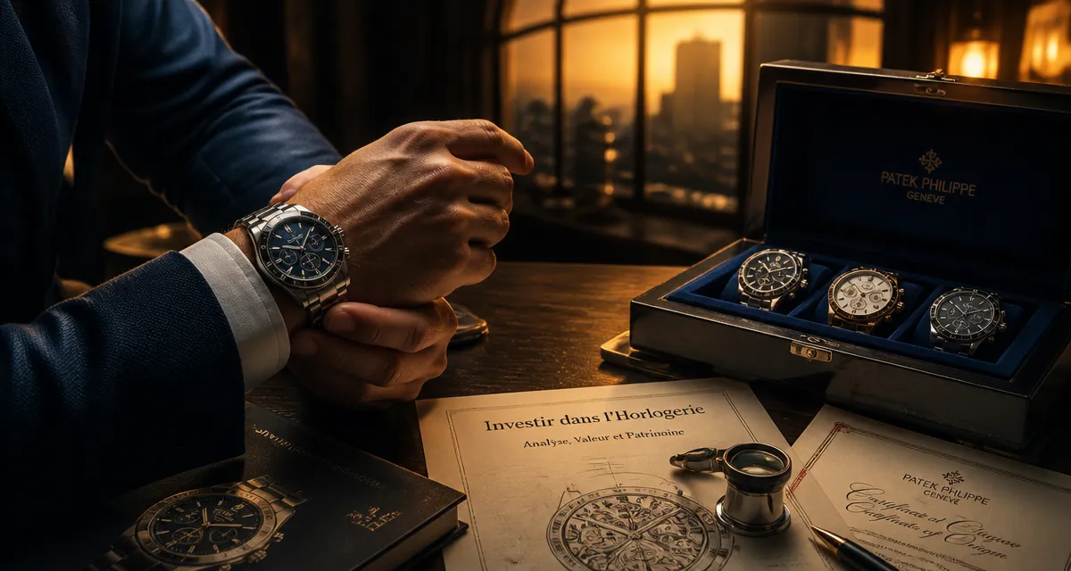 investir dans une montre de luxe sur table