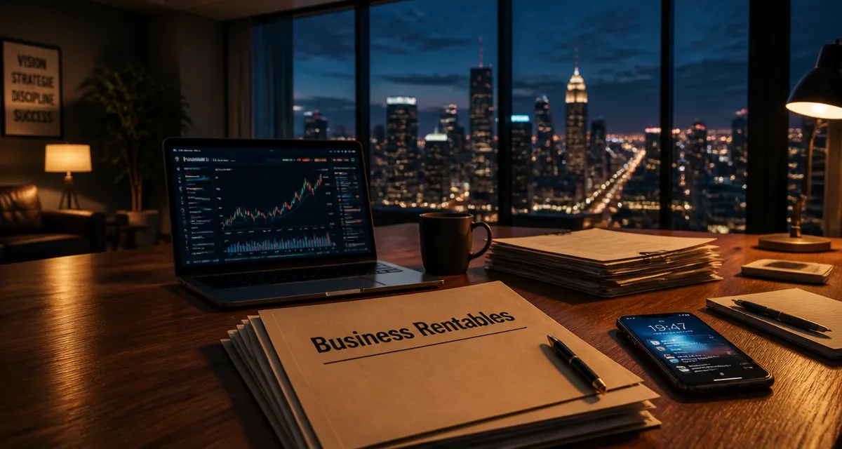 Les business les plus rentables au monde, bureau moderne, graphique financier