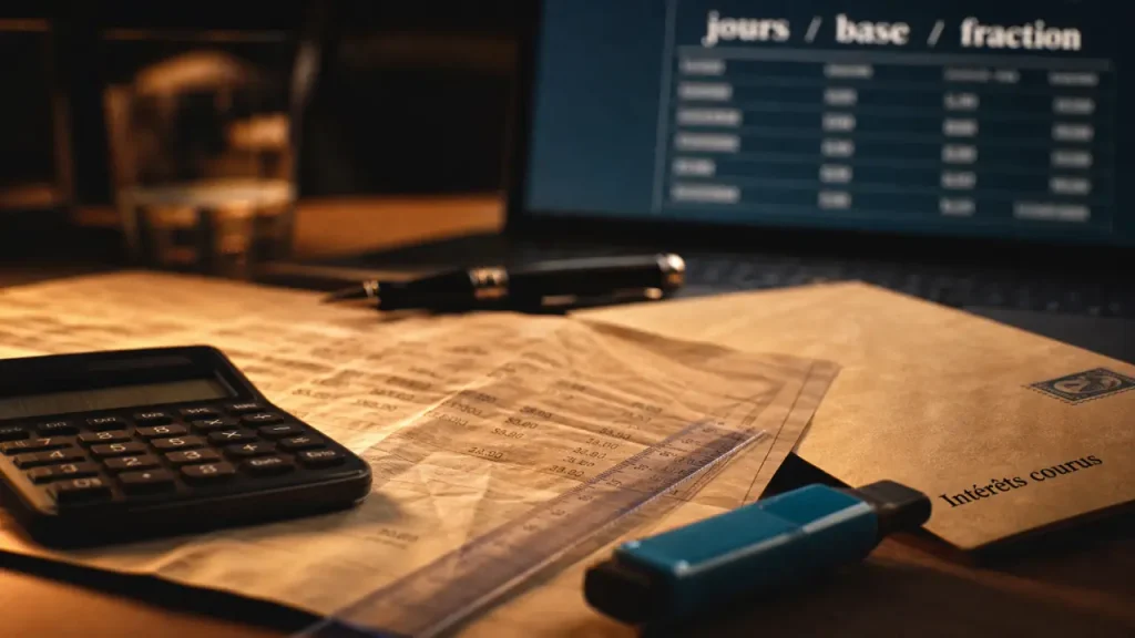 Interet courus : calcul 90 jours, coupon couru et pièges comptables