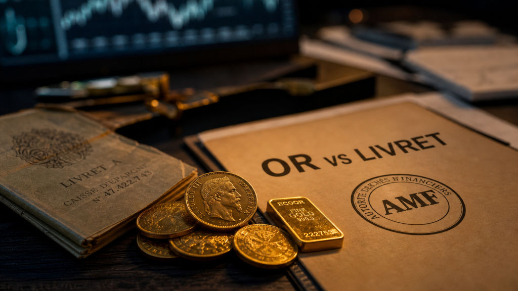 Livret or vs or physique : pièces et lingot, alternatives