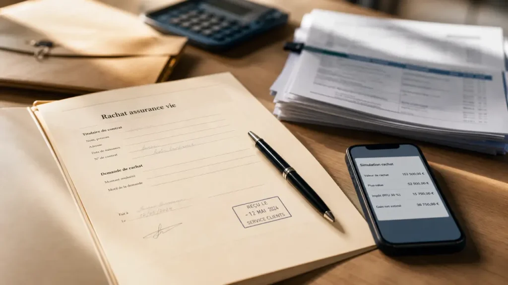 Retrait assurance vie : formulaire de rachat et calcul impôt