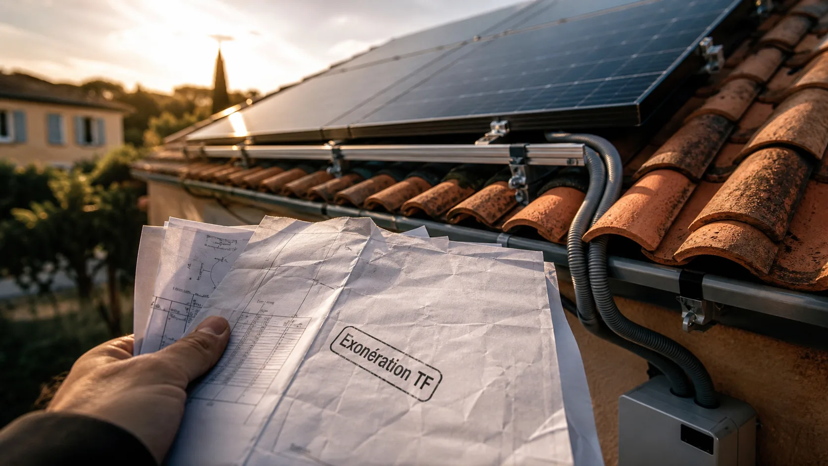 Taxe foncière et panneaux photovoltaïques : exemption des panneaux