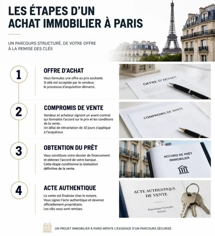 Étapes clés pour réussir son achat d'appartement sur Paris à vendre