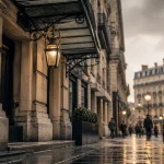 Immeubles haussmann : façade en pierre de taille et balcons filants