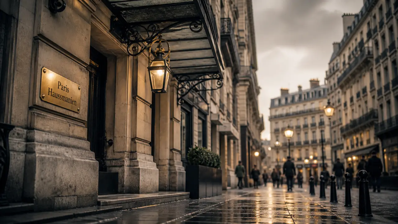 Immeubles haussmann : façade en pierre de taille et balcons filants