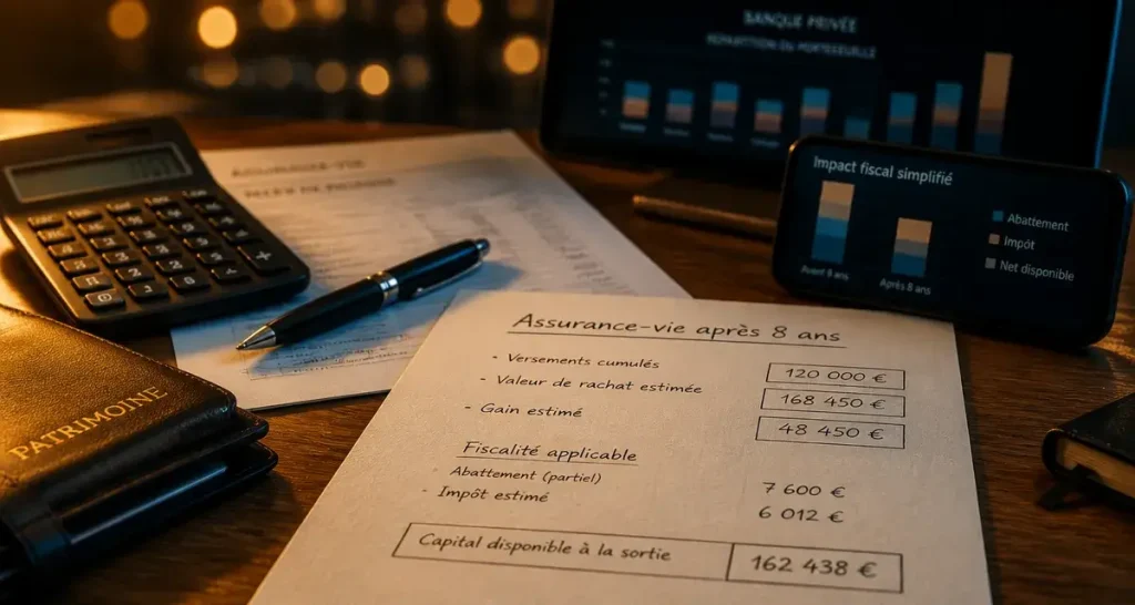 Avantage assurance vie : calcul fiscal et transmission après 8 ans