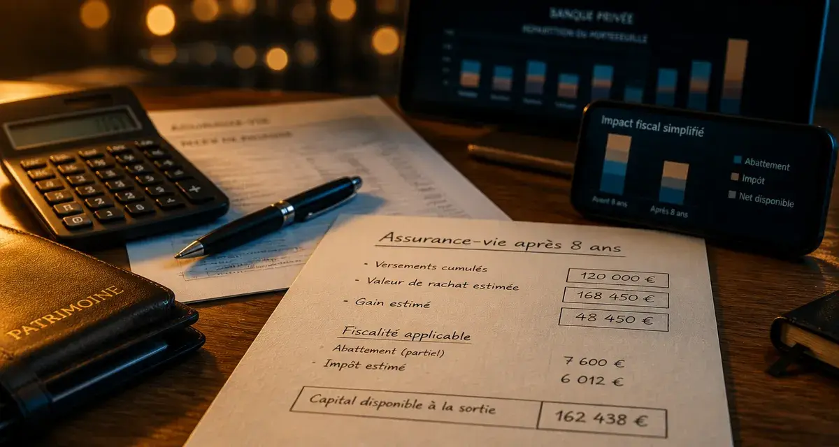 Avantage assurance vie : calcul fiscal et transmission après 8 ans