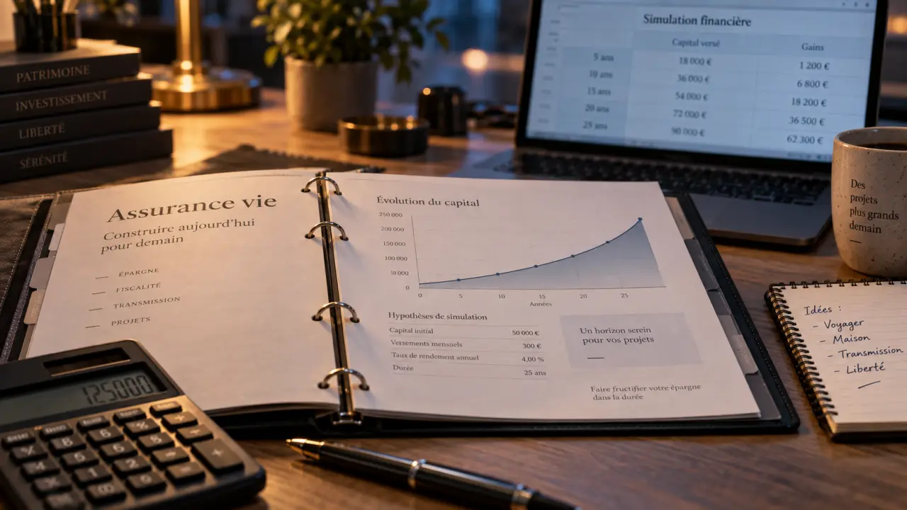 Interet assurance vie : rendement et transmission sur un graphique