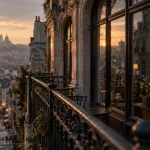 Maison borde montmartre avec vue sur Paris depuis la terrasse