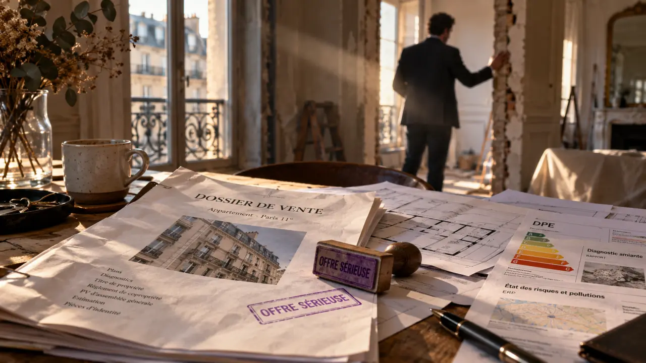 Marchand de bien paris : dossier vente et offre sérieuse